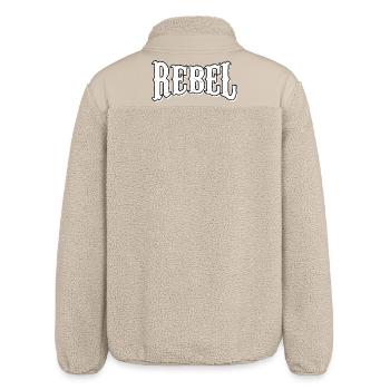 rebel dieb rowdy rebell bandit hustler gang crime - Relaxed Fit Unisex Sherpa Jacket by Stanley/Stella - beige - Back
