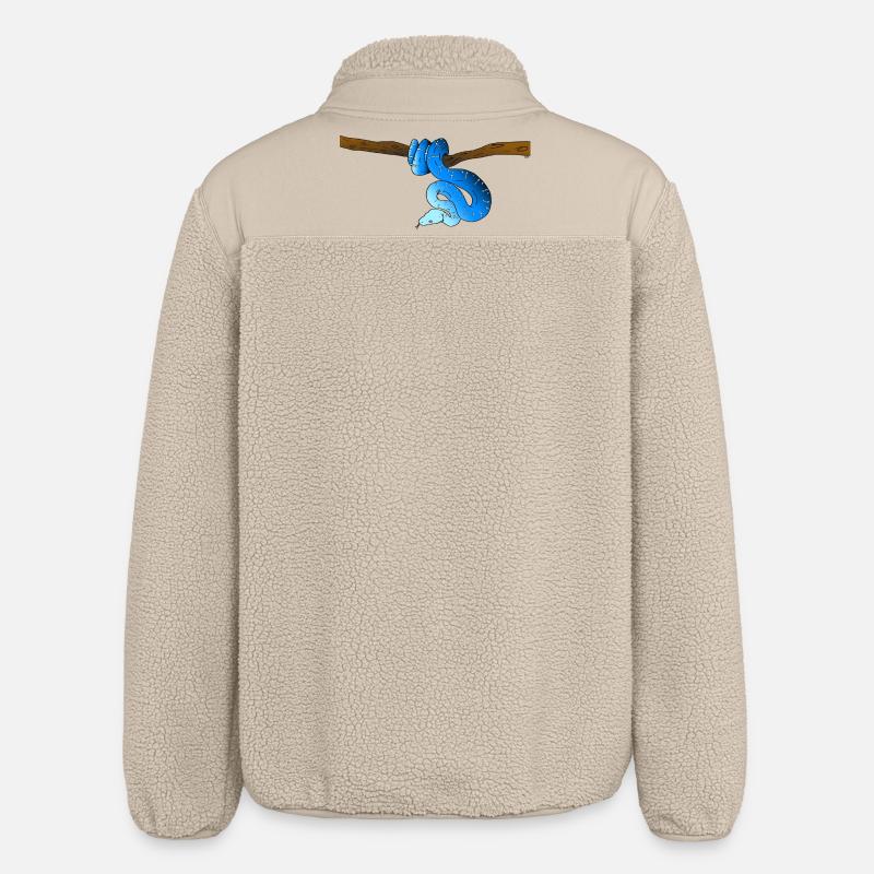 Serpent Bleu - Veste sherpa unisexe coupe décontractée Stanley/Stella - beige