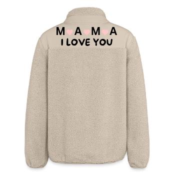 Mama, I Love You – Herz-Design für die beste Mama - Relaxed Fit Unisex Sherpajacke von Stanley/Stella - Beige - Hinten
