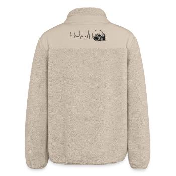 Herzschlag - Kraz - LKW - Relaxed Fit Unisex Sherpajacke von Stanley/Stella - Beige - Hinten