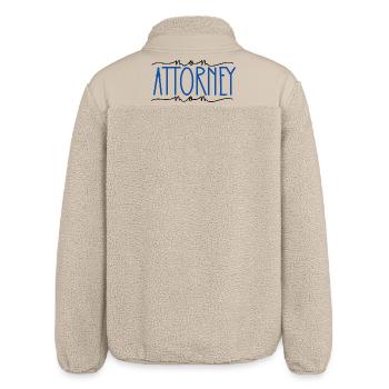 Lawyer Proud Mom Sweet Gift - Relaxed Fit Unisex Sherpa Jacket by Stanley/Stella - beige - Back