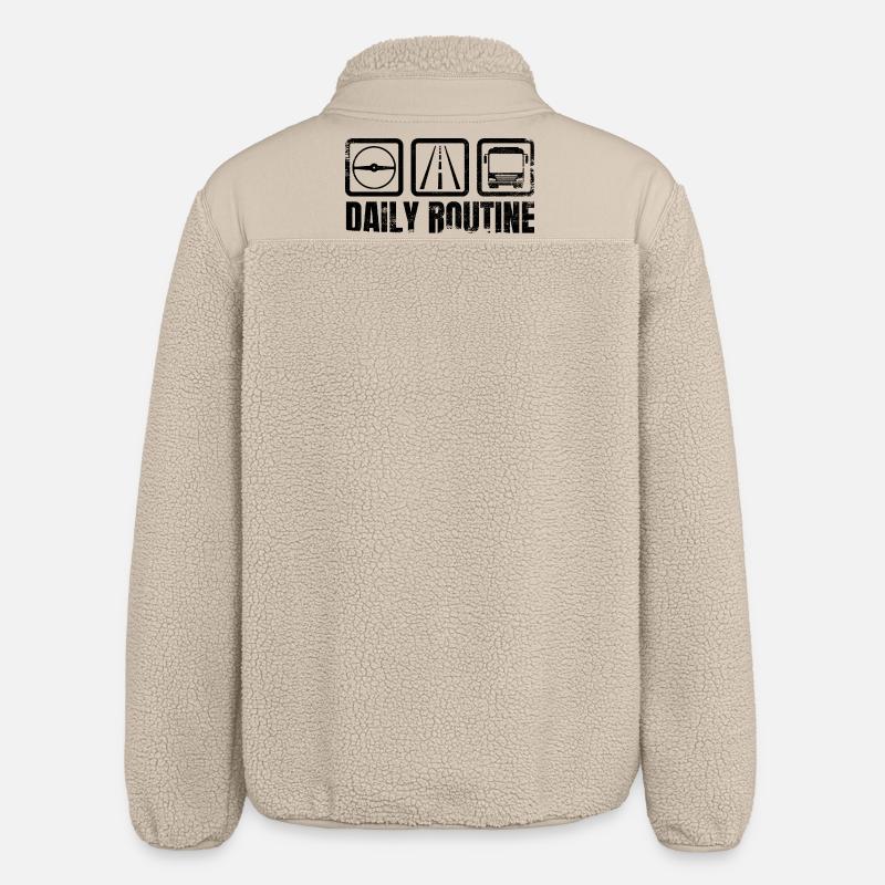 Bus Driver Routine - Relaxed Fit Unisex Sherpa Jacket by Stanley/Stella - beige