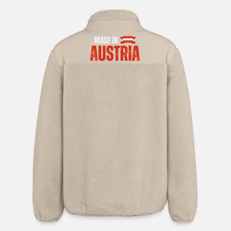 Made in Austria, Austrian pride - Relaxed Fit Unisex Sherpa Jacket by Stanley/Stella - beige