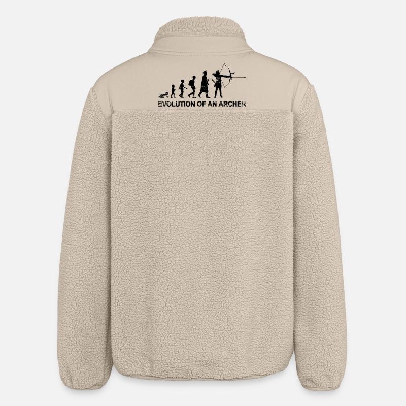 Entwicklung eines Bogenschützen - Relaxed Fit Unisex Sherpajacke von Stanley/Stella - Beige