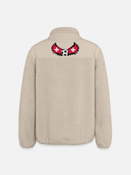 Schweizer Fussball - Relaxed Fit Unisex Sherpajacke von Stanley/Stella - Beige