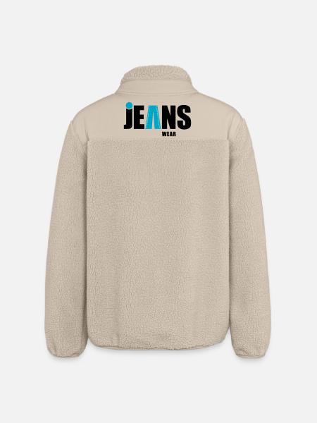 Jeans Wear with a dot - Relaxed Fit Unisex Sherpa Jacket by Stanley/Stella - beige