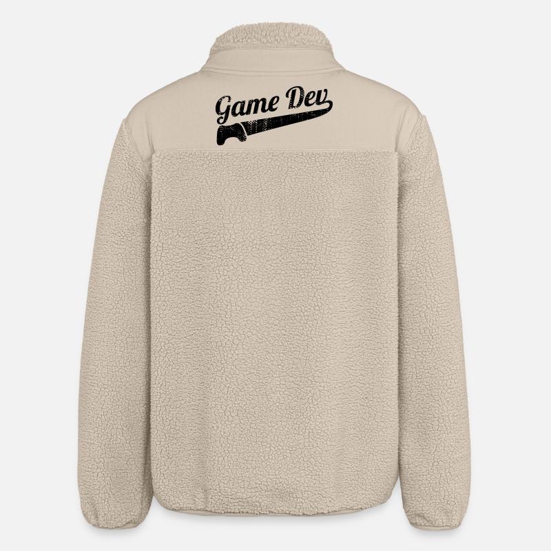 Game Development Saying - Relaxed Fit Unisex Sherpa Jacket by Stanley/Stella - beige