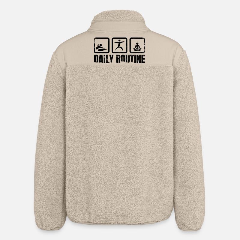 Routine quotidienne de Yogi - Veste sherpa unisexe coupe décontractée Stanley/Stella - beige