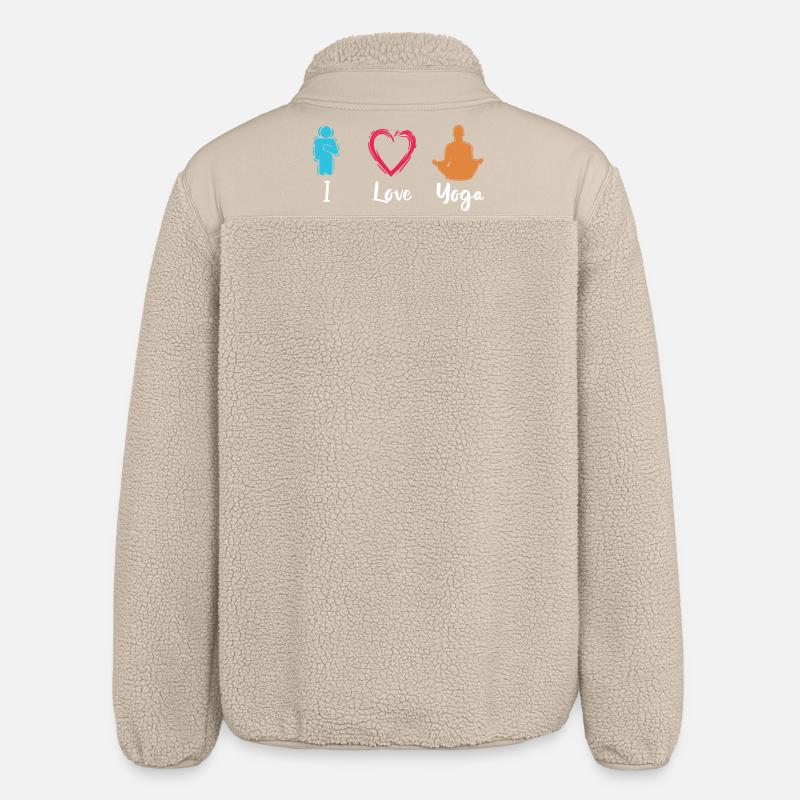 J’adore le yoga - Veste sherpa unisexe coupe décontractée Stanley/Stella - beige