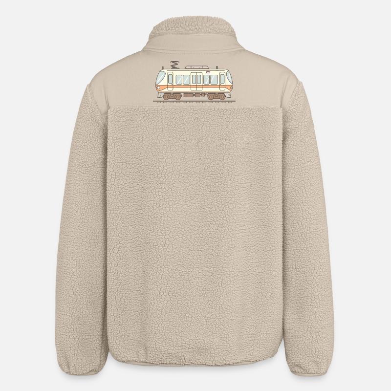 Look de bande dessinée ferroviaire - Veste sherpa unisexe coupe décontractée Stanley/Stella - beige
