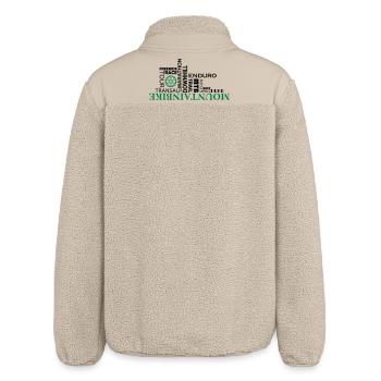 Mountainbike Wordart - Relaxed Fit Unisex Sherpajacke von Stanley/Stella - Beige - Hinten
