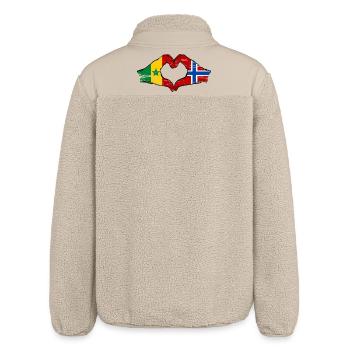 Senegal Norwegen Flagge Hände Herzform used - Relaxed Fit Unisex Sherpajacke von Stanley/Stella - Beige - Hinten