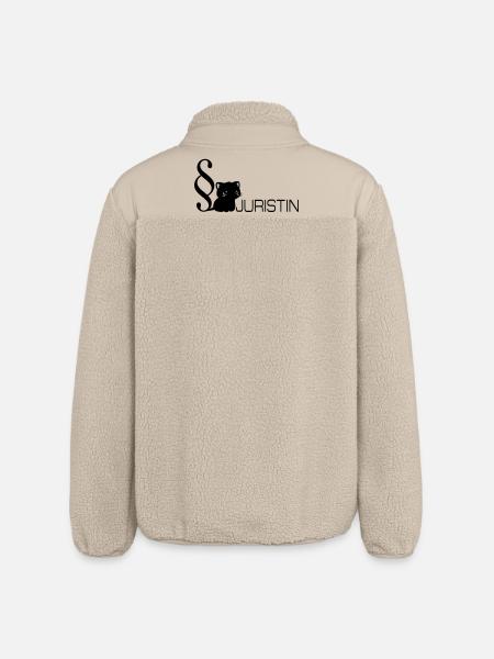 Law Cat Lawyer - Relaxed Fit Unisex Sherpa Jacket by Stanley/Stella - beige