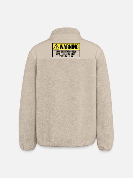 Powerlifting - Relaxed Fit Unisex Sherpa Jacket by Stanley/Stella - beige