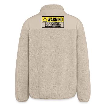 Hammerhead Shark - Relaxed Fit Unisex Sherpa Jacket by Stanley/Stella - beige - Back