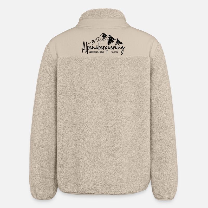 Alpenüberquerung E5 2026 / Oberstdorf - Meran - Relaxed Fit Unisex Sherpajacke von Stanley/Stella - Beige