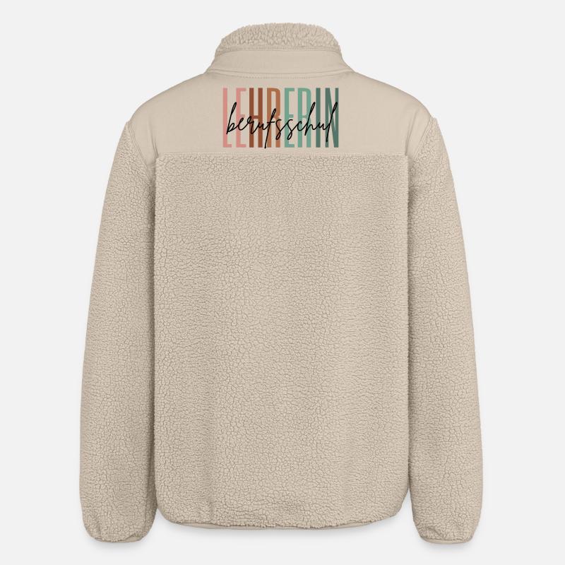 Lehrerin Berufsschule Berufsschullehrerin Geschenk - Relaxed Fit Unisex Sherpajacke von Stanley/Stella - Beige