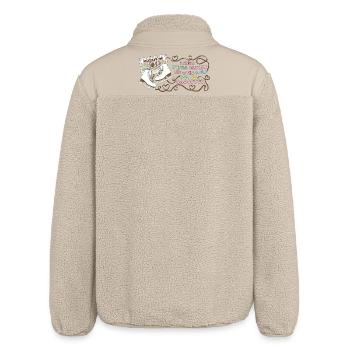 Eiskunstlauf Kassette 90er Nostalgie - Relaxed Fit Unisex Sherpajacke von Stanley/Stella - Beige - Hinten
