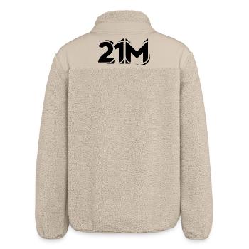 Cooles 21M Logo Motiv für Bitcoin Miner - Relaxed Fit Unisex Sherpajacke von Stanley/Stella - Beige - Hinten