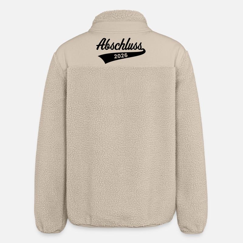 Remise des diplômes 2026 (Diplôme / Noir) - Veste sherpa unisexe coupe décontractée Stanley/Stella - beige