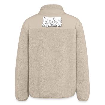 Happy Hühner - Relaxed Fit Unisex Sherpajacke von Stanley/Stella - Beige - Hinten
