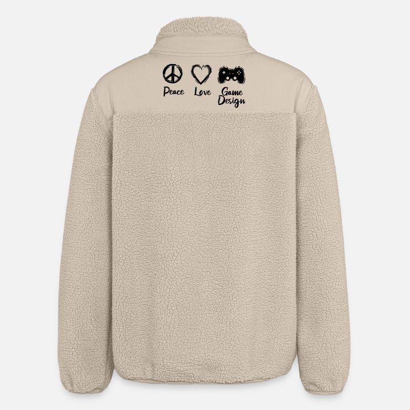I love game development - Relaxed Fit Unisex Sherpa Jacket by Stanley/Stella - beige