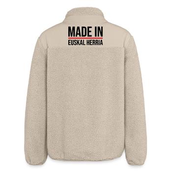 Hergestellt im Baskenland - Relaxed Fit Unisex Sherpajacke von Stanley/Stella - Beige - Hinten
