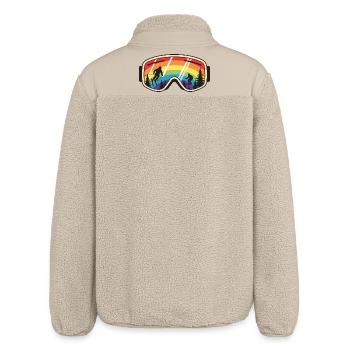 Skibrille Regenbogenberg - Relaxed Fit Unisex Sherpajacke von Stanley/Stella - Beige - Hinten