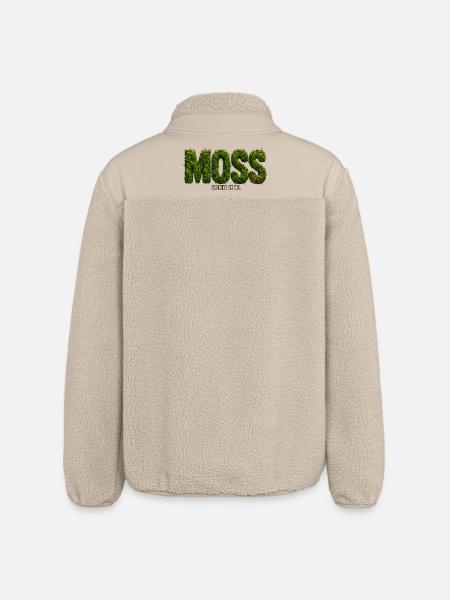 MOSS – Growing Inside Me | Botanical pun - Relaxed Fit Unisex Sherpa Jacket by Stanley/Stella - beige