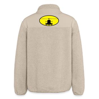 Hubschrauber Logo - Relaxed Fit Unisex Sherpajacke von Stanley/Stella - Beige - Hinten