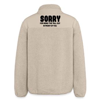 Tut mir leid, dass dieser große Kerl vor dir steht # - Relaxed Fit Unisex Sherpajacke von Stanley/Stella - Beige - Hinten