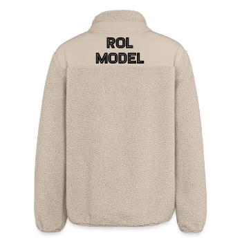 Every wheelchair user is a role model - Relaxed Fit Unisex Sherpa Jacket by Stanley/Stella - beige - Back