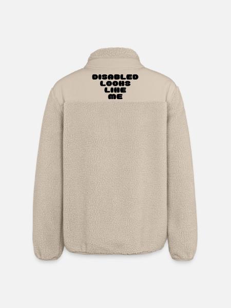 A disabled person looks like this * - Relaxed Fit Unisex Sherpa Jacket by Stanley/Stella - beige