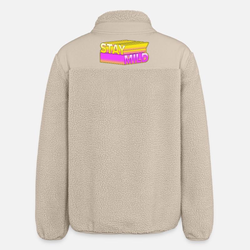Stay Mild – Neon 3D Retro Look - Relaxed Fit Unisex Sherpajacke von Stanley/Stella - Beige