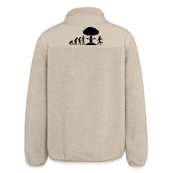Nukleare Evolution - Relaxed Fit Unisex Sherpajacke von Stanley/Stella - Beige - Hinten