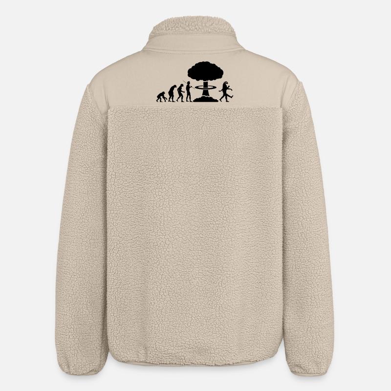 Nukleare Evolution - Relaxed Fit Unisex Sherpajacke von Stanley/Stella - Beige