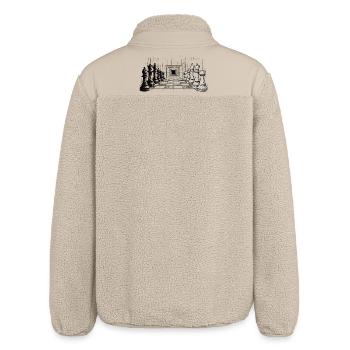 Schach Strategie – Endlose Perspektive - Relaxed Fit Unisex Sherpajacke von Stanley/Stella - Beige - Hinten