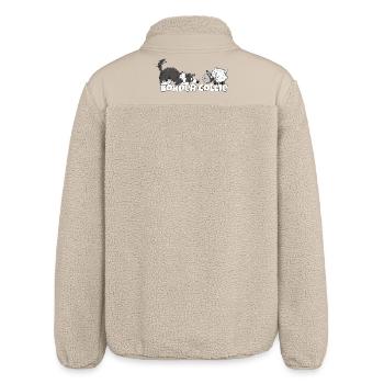 Border Collie Und Schaf I Hütehund Hund Fun - Relaxed Fit Unisex Sherpajacke von Stanley/Stella - Beige - Hinten