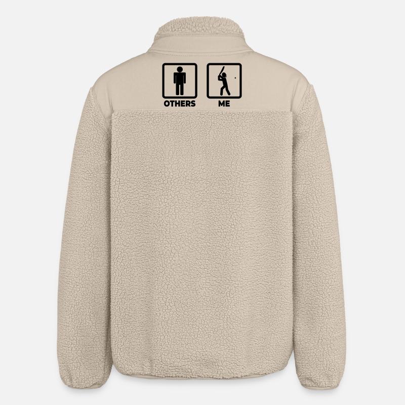 Me as a cricketer - Relaxed Fit Unisex Sherpa Jacket by Stanley/Stella - beige