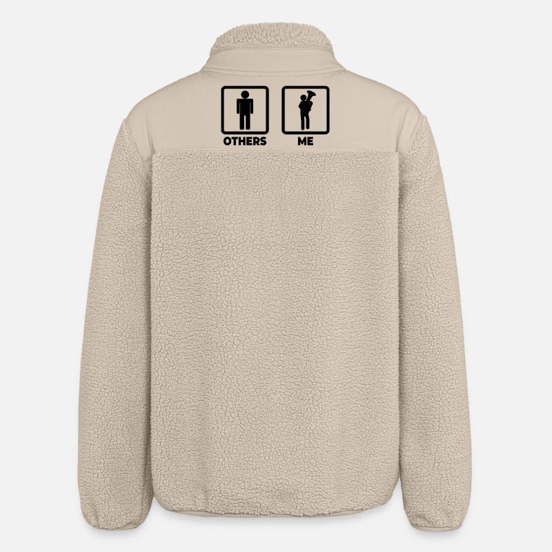 Me as a tuba player - Relaxed Fit Unisex Sherpa Jacket by Stanley/Stella - beige