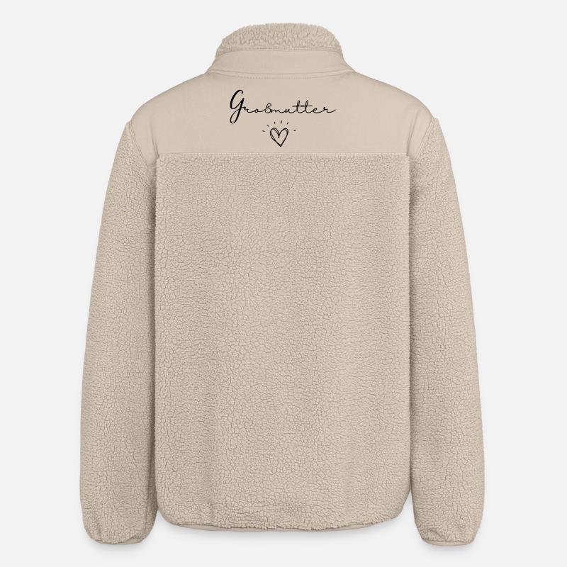 Großmutter - Relaxed Fit Unisex Sherpajacke von Stanley/Stella - Beige