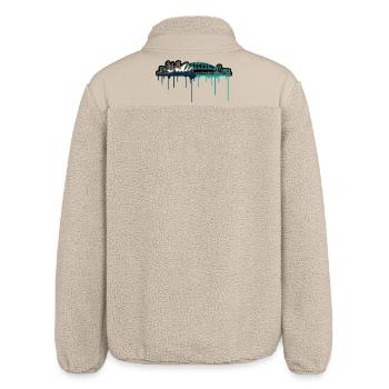 Sydney Skyline Neon Drop Print - Relaxed Fit Unisex Sherpa Jacket by Stanley/Stella - beige - Back