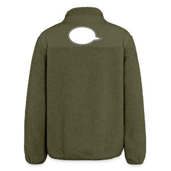 Speech Bubbles Comic Links - Relaxed Fit Unisex Sherpa Jacket by Stanley/Stella - khaki - Back
