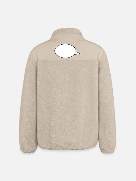 Speech Bubbles Comic Links - Relaxed Fit Unisex Sherpa Jacket by Stanley/Stella - beige