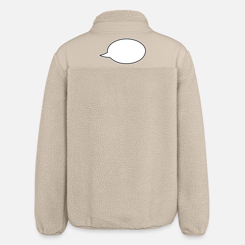 Speech bubble comic right - Relaxed Fit Unisex Sherpa Jacket by Stanley/Stella - beige