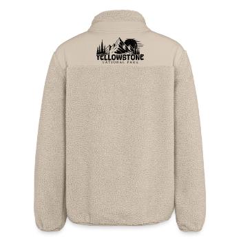 Yellowstone National Park Love Hiking - Relaxed Fit Unisex Sherpa Jacket by Stanley/Stella - beige - Back