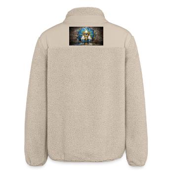 Garffiti-Dreiecksauge - Relaxed Fit Unisex Sherpajacke von Stanley/Stella - Beige - Hinten
