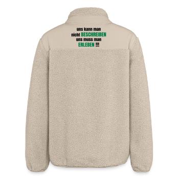 Friendship - Relaxed Fit Unisex Sherpa Jacket by Stanley/Stella - beige - Back