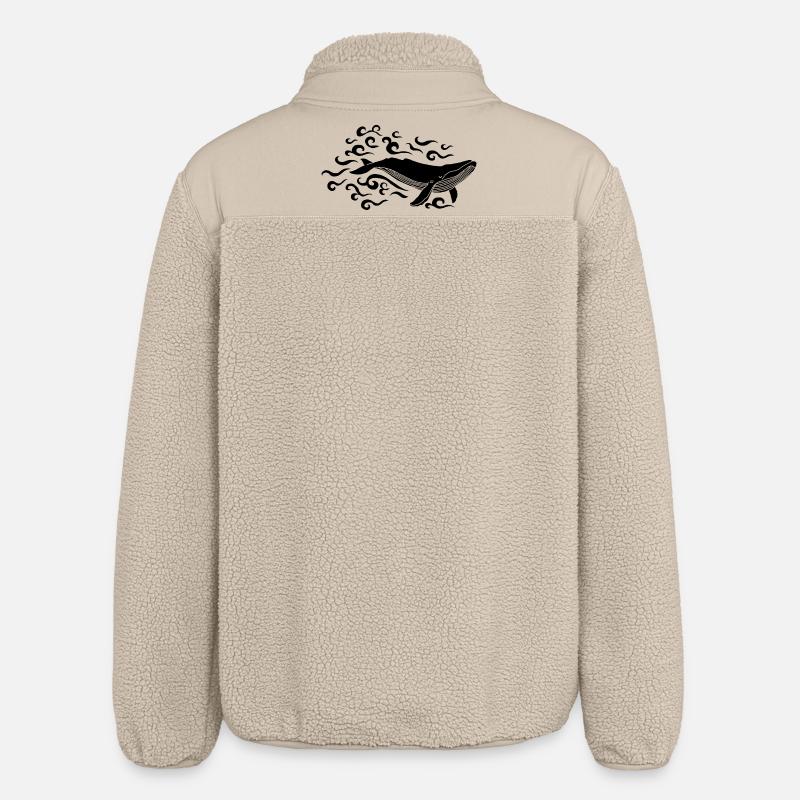 Baleine noire - Veste sherpa unisexe coupe décontractée Stanley/Stella - beige