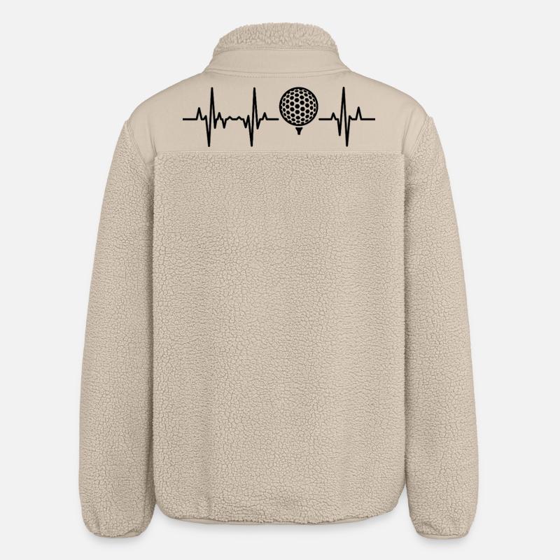 Golf cardiogram - Relaxed Fit Unisex Sherpa Jacket by Stanley/Stella - beige